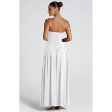 Load image into Gallery viewer, Elegant Strapless High Split A Line Flowy Maxi Dress, SZ L, 4F-147D014
