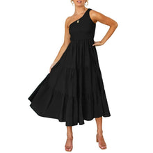 Load image into Gallery viewer, Floral Print One Shoulder  Ruffle Tiered Midi Dress, SIZE XS, 8K-146D012