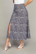 Load image into Gallery viewer, Nuvi Apparel Floral midi skirt with slit