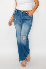 Load image into Gallery viewer, bytos Full Size Raw Hem Distressed Mid Rise Straight Jeans