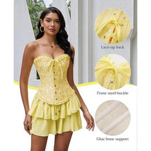 Load image into Gallery viewer, Overbust Lace Up Waist Cincher Corset, SIZE XS, CL-157T004