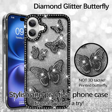 Load image into Gallery viewer, IPhone 16 Glitter Diamond Shiny Butterfly Clear Case, 20J-172PH001