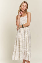 Load image into Gallery viewer, ADORA Smocked Floral Ruffled Hem Cami Dress
