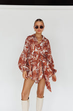 Load image into Gallery viewer, One and Only Collective Inc Leaves Print Puff Sleeved Romper