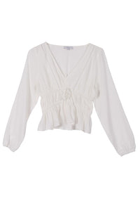 Lilou LS sheer lace top