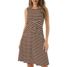Load image into Gallery viewer, Striped  A Line High Waisted Mini Dress, MEDIUM, 8L-146D014