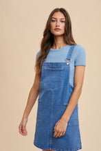 Load image into Gallery viewer, Annie Wear Wide Strap Denim Overall Dress with Pockets