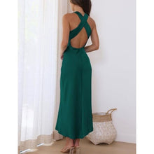 Load image into Gallery viewer, Satin High Neck Backless Sleeveless Midi Dresse, SIZE MEDIUM, 5D-139D007