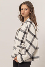 Load image into Gallery viewer, HYFVE Plaid Long Sleeve Jacket with Side Slit Pockets