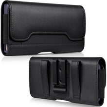 Load image into Gallery viewer, Leather Phone Holster Strong Metal Belt Clip And Card Holder, 20G184PH033