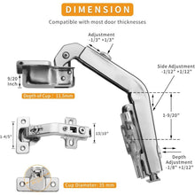 Load image into Gallery viewer, 1 Pair 135° Lazy Susan Hinge, Corner Cabinet Replacement Hardware, 24F-164H004