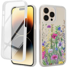 Load image into Gallery viewer, iPhone 15 Pro Case with Built-in Screen Protector, Floral, 20J-172PH008