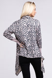 Nuvi Apparel Leopard Print Open Front Cardigan