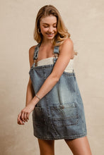 Load image into Gallery viewer, BiBi Washed Adjustable Strap Denim Overall Dress