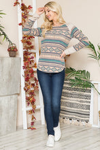 Load image into Gallery viewer, Tribal Print  Sweater Knit