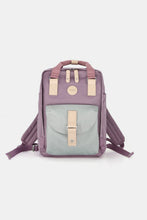 Load image into Gallery viewer, Himawari Contrast Waterproof Canvas Backpack Bag with Round Label
