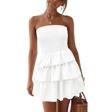 Load image into Gallery viewer, Strapless Boho Solid Color Tube Mini Dress, LARGE, 8F-146D010