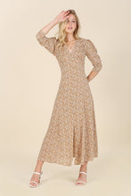 Load image into Gallery viewer, Lilou Fit and Flare floral maxi dress