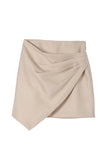 Lilou Hound tooth shirred wrap skirt