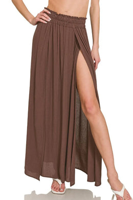  Crinkle Gauze Long Skirts