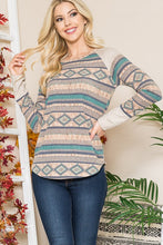 Load image into Gallery viewer, Tribal Print  Sweater Knit