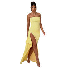 Load image into Gallery viewer, Strapless Backless High Split Long Maxi Dress, SMALL 7H-143D013