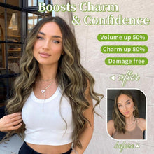 Load image into Gallery viewer, Invisible Wire Hair Extensions Transparent Headband  4 Secure Clips, 19D185H002
