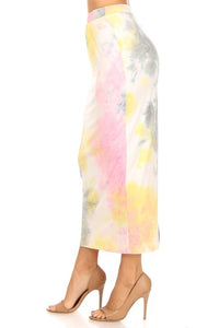 Moa Collection Solid Midi Pencil Skirt