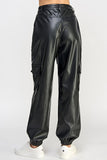 Sweet Generis RELAXED VEGAN LEATHER CARGO PANTS