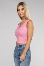 Load image into Gallery viewer, ZENANA Ribbed Scoop Neck Cropped Sleeveless Top