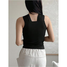 Load image into Gallery viewer, Twist Front Sleeveless Tank Wide Strap Slim Fitted Top, LARGE, 1FF-180T002