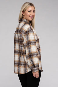 Ambiance Apparel Cozy Plaid Flannel Shacket