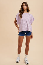 Load image into Gallery viewer, Annie Wear Checkered Round Neck Short Sleeve T-Shirt