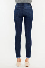 Load image into Gallery viewer, High-Rise Slim Fit Raw Hem Ankle  Jeans Back