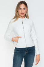 Load image into Gallery viewer, Snobbish PU Leather Zip Up Jacket with Pockets