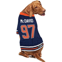 Load image into Gallery viewer, Pets First NHLPA Connor McDavid Mesh Dog Jersey, SIZE XL, 20B-170PET001