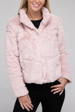 Load image into Gallery viewer, Ambiance Apparel Fluffy Zip-Up Sweater Jacket