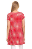 Moa Collection Polka dot print short sleeve relaxed fit tunic