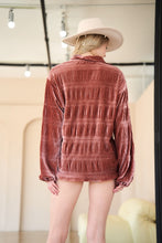 Load image into Gallery viewer, Davi &amp; Dani Long Sleeve Button Front Loose Fit Shirt Top