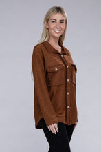 Load image into Gallery viewer, Nuvi Apparel KNIT SHACKET WITH FLAP POCKET