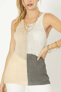 Nuvi Apparel Color blocked cami top