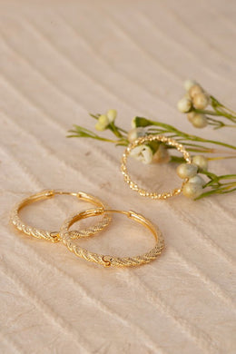 Lilou Twine ring and earring set