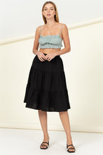 Load image into Gallery viewer, HYFVE CALL IT A DAY TIERED MIDI SKIRT