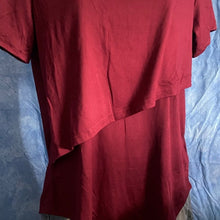 Load image into Gallery viewer, EKOUAER Burgundy Asymmetrical Top, Size M, 3A-124T007