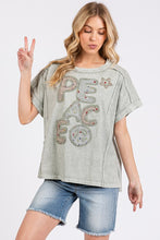 Load image into Gallery viewer, Mittoshop PEACE Round Neck Short Sleeve T-Shirt