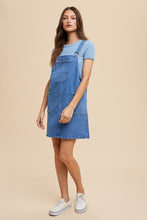 Load image into Gallery viewer, Annie Wear Wide Strap Denim Overall Dress with Pockets