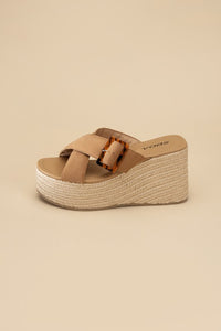 MANTA ESPADRILLE PLATFORM SLIDES