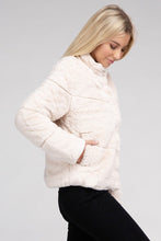 Load image into Gallery viewer, Ambiance Apparel Fluffy Zip-Up Sweater Jacket