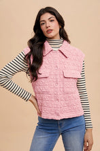 Load image into Gallery viewer, Annie Wear Texture Quilted Snap Down Vest Coat