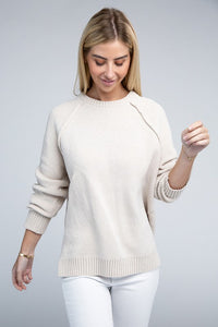 ZENANA Raglan Chenille Sweater